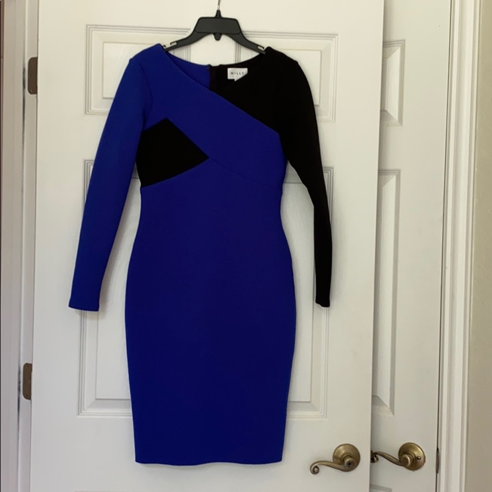 Milly blue Chevron Dress